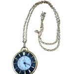 American Heritage Vintage  Pocket Watch Necklace Pendant Gold Tone Swiss Untested Photo 0