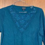 Torrid  Plus Size Blue Pullovet Lace Neck Sweater Size 0 Photo 2