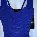 Aqua Green NWT  Sapphire Blue & Black Runched One Piece Modest Swimsuit Small Photo 7