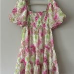 Reset By Jane Josie Dress Floral Babydoll Mini Dress Size Small Whimsical Fairy Pink Photo 2