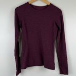 Lululemon  Cypress Kiss Long Sleeve Heathered Star Ruby Black Size 6 W3BNIS Photo 1