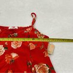 Taylor & Sage Red Orange Floral Spaghetti Strap Summer Mini Sundress Women’s M Photo 6