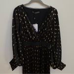 Little Mistress Black& Gold Pleated V Photo 7