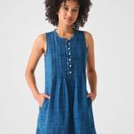 Faherty Isha Dress Indigo Blue Women’s Size Small Photo 2