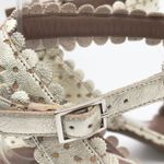 Tabitha Simmons Leticia Block Heel Sandals 37.5 Minimal Bridal Evening Classic Gold Size 6.5 Photo 8