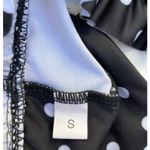 Black and White Polka Dot Bikini Top with ruffle trim size small Photo 2
