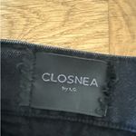 Closnea Jeans Fringed Shredded Wide Leg Size L Black Size L Photo 2