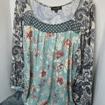 Suzanne Betro Women’s  Peasant Blouse Size XL Boho Chic Photo 0