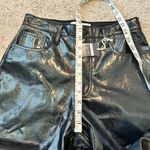 Abercrombie & Fitch Abercrombie Curve Love 90s Straight Ultra High Rise Pant Vegan Leather Sz 6S 28 Photo 5