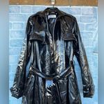 VIVIENNE HU VHNY VINYL TRENCH COAT IN BLACK SIZE 8 Photo 1