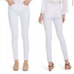 Madewell 10" High-Rise Skinny Jeans Pants Solid White Size 37P Women's Plus Size Photo 1