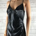 BCBGeneration Black Satin Midi Dress 4 Photo 6
