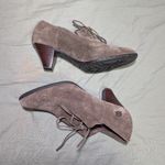 Born Shoes Suede Lace Up Heeled Booties W8 Green/Brown Green Size 8 Photo 2