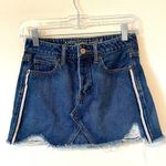 American Eagle High Rise Festival Mini Stripe Denim Skirt Blue Size 0 Short Photo 0