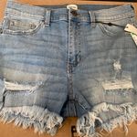 Distressed Denim Shorts Blue Size M Photo 0