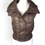 EXPRESS Chocolate Brown Sleeveless Puffer Feather Filled Jacket Photo 0