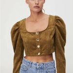 ZARA Corduroy Crop Top Photo 2