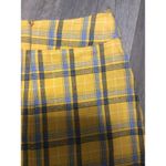 Sans Souci  Mustard Navy Plaid Belted Skirt Mini Preppy Boho Retro Y2K Mod Photo 3