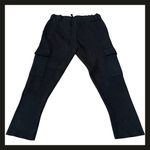 ZARA  Knit Women’s Black Heavyweight Cargo Joggers Pants Size S Pull On. EUC Photo 3