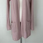 Philosophy Cashmere Blend Dusty Pink Open Front Long Cardigan, Sz Medium Photo 4