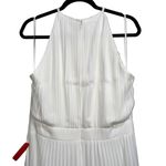 Mac Duggal NEW Ieena For Pleated Halter Neck Flowy Gown In White Photo 6