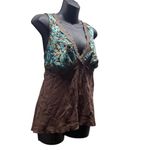 Bisou Bisou Y2K Lace Floral Silk Cami Tank Top Photo 2