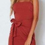 White Fox Boutique Rust Wrap Dress Photo 0