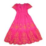 Anthropologie NWT Maeve Somerset Maxi in Pink Embroidered Edition Dress L Photo 4
