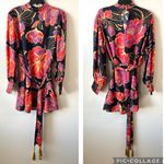 Farm Rio  Shiny Chita Mini Dress Black Combo‎ L Photo 3