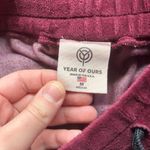 Year of Ours Revolve Womens Velour Drawstring Joggers Maroon Medium Athleisure‎ Red Photo 2