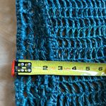 BTB Beyond the Beach LOS ANGELES woven raffia Heart Beach Tote Bag Blue Photo 7