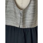 Umgee  Silver Metallic And Black Skirt V‎ Neck Sleeveless Mini Dress Size L Photo 5