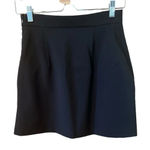 ZARA Basics: black mini skirt with fringe detail like new! Size Small Photo 2