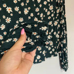 Elodie  Dark Green and Floral Long Sleeve Blouse Size Extra Small XS Photo 1