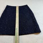 Loft Women's Navy Blue Sequin Tweed A-Line Skirt Size 2 Photo 2