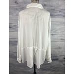 Beach Lunch Lounge Button Front Shirt Womens 3X Long Sleeves Tulip Back Viscose Photo 3