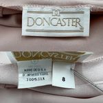 Doncaster  Soft Silk Blouse Pink Long Sleeves Statement Collar Photo 2