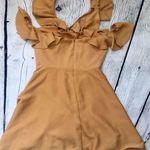 Lovers + Friends Deep Gold Trophy Dress Photo 4