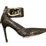 Rachel Zoe GOTH ANKLE CROC EMBOSSED POINTY TOE SEXY STILETTO HEELED SHOES 6 Photo 1