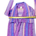 Chico's Mixed Stripe Val Cardigan Duster Sweater Open Front Purple Size 0 (S) Photo 9