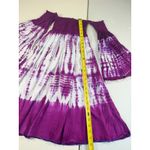 Just From Bali Purple Tie Dye Off Shoulder Bell Sleeve midi‎ Dress one size S ,M Photo 6
