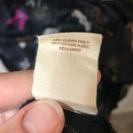 Free People  Black Floral V-Neck Knee Length Silk Dress - XS Photo 7