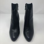 Halogen Leather Black Heel Ankle Boots Size 7.5M Photo 3