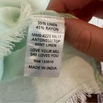 Show Me Your Mumu Antonelli Top. Large. Color: Mint Linen. RN#: 133910 Photo 5