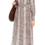 Zimmermann  Pussy-bow snake-print crepe de chine midi shirt dress Photo 0