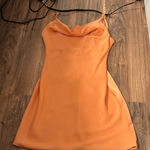 Orange silk dress Size XS Photo 0