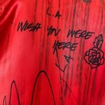 Guess Alpine Graffiti Bomber Jacket Men's Sz Medium Red Streetwear Full Zip Photo 7