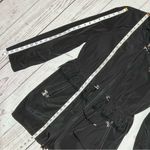 Betsey Johnson  Black Peplum Anorak Jacket Size M Photo 14