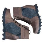 Sorel  Joan of Arctic Wedge lll Lexie Brown Leather Boots Size 10 Black Winter Photo 4