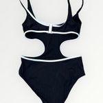 Solid & Striped Sarah Cutout Rib One-Piece Swimsuit Size Medium Photo 2